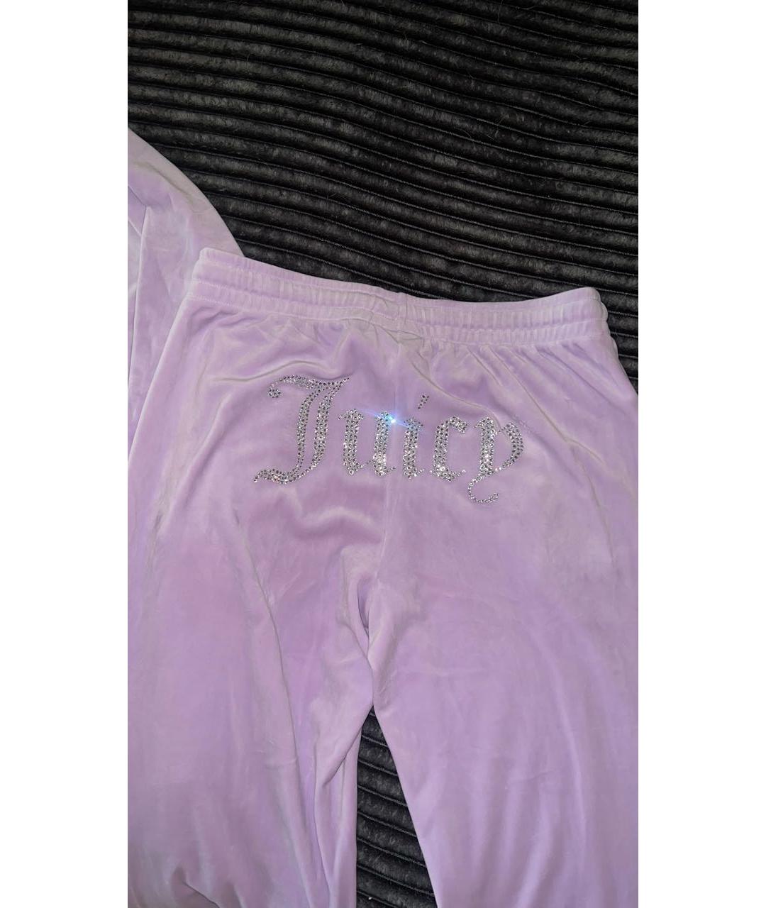 JUICY COUTURE Фиолетовый велюровый спортивные костюмы, фото 7