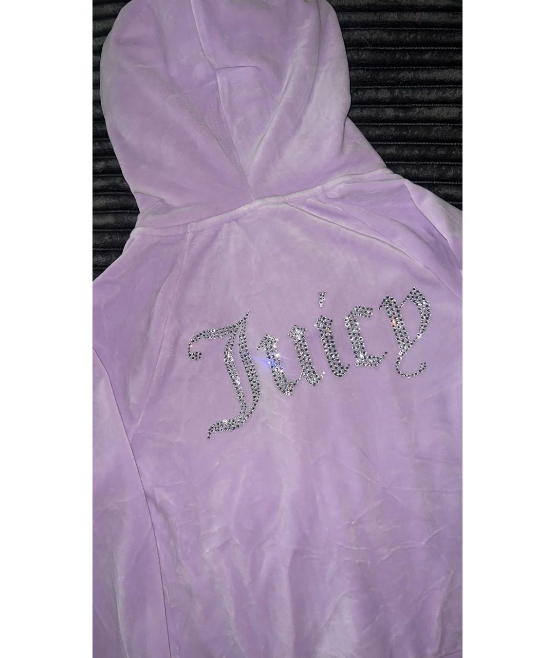 JUICY COUTURE Фиолетовый велюровый спортивные костюмы, фото 3