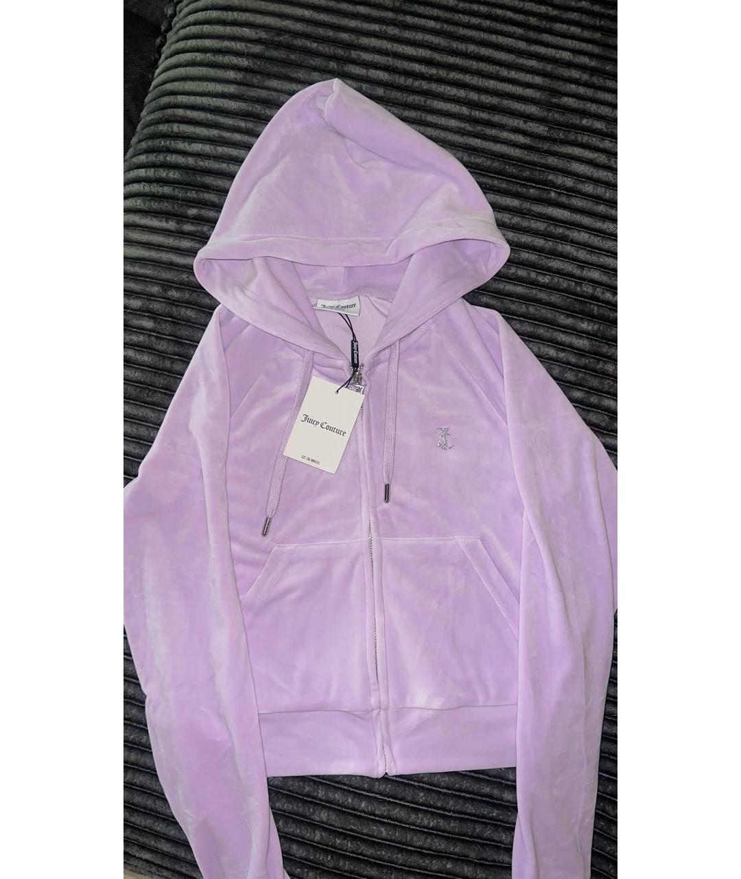JUICY COUTURE Фиолетовый велюровый спортивные костюмы, фото 4