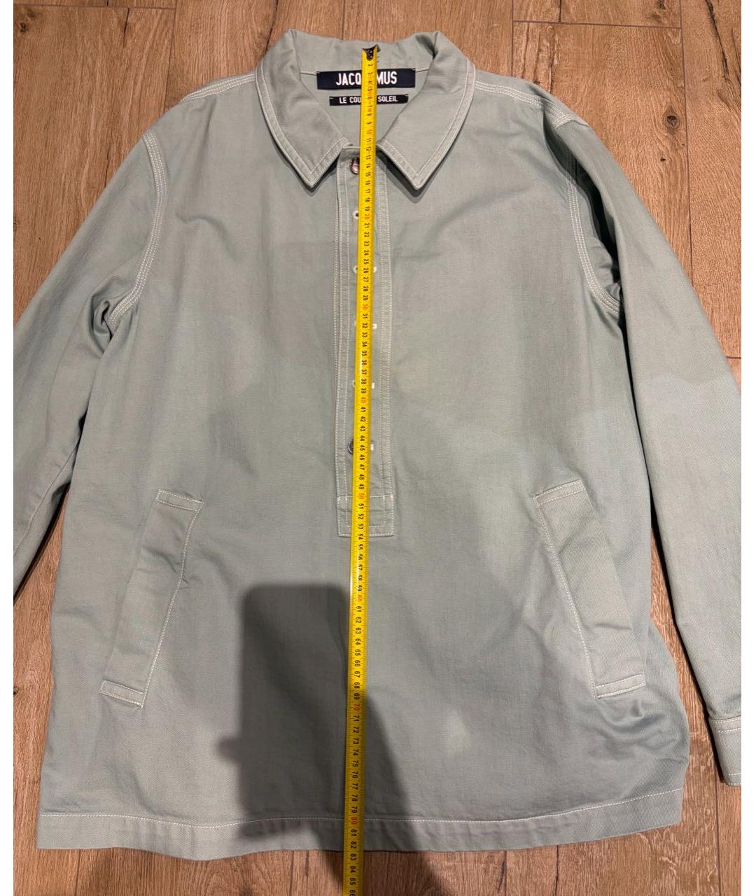 JACQUEMUS Салатовая хлопковая кэжуал рубашка, фото 4