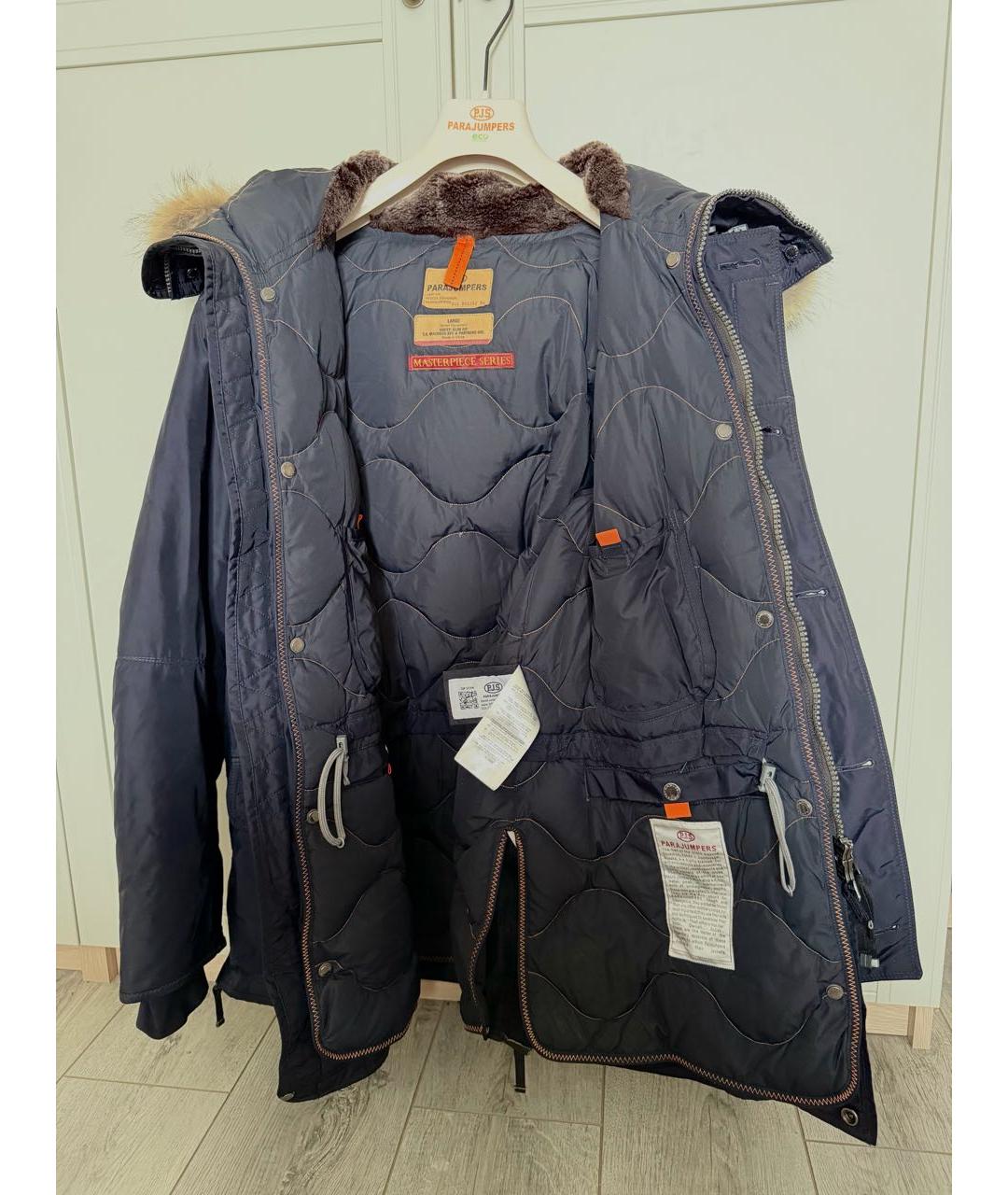 PARAJUMPERS Темно-синий полиэстеровый пуховик, фото 7