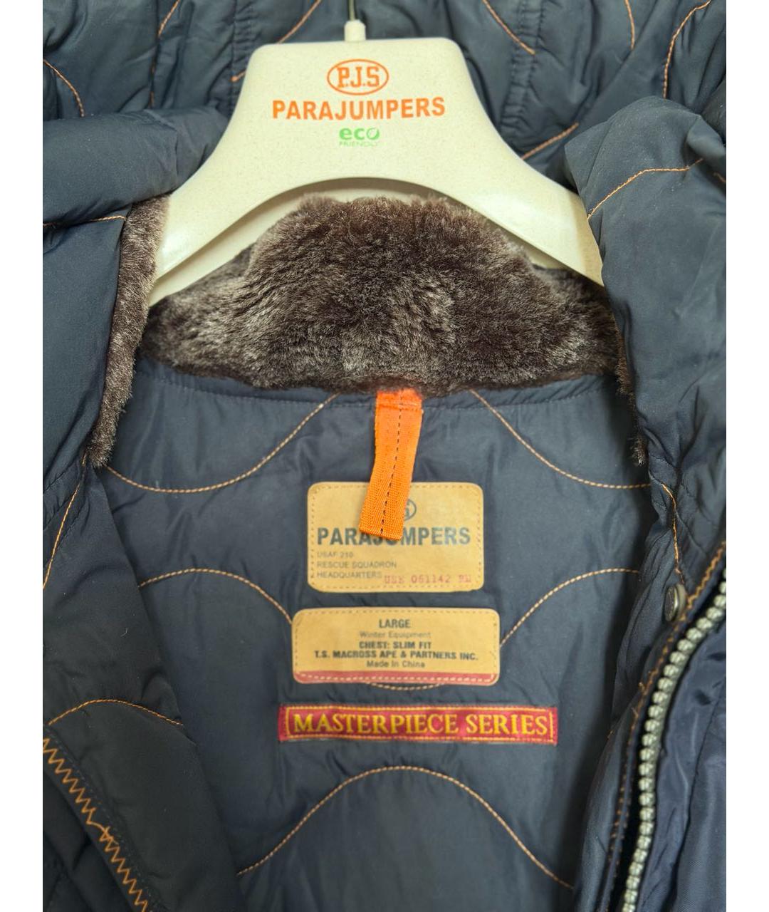 PARAJUMPERS Темно-синий полиэстеровый пуховик, фото 3