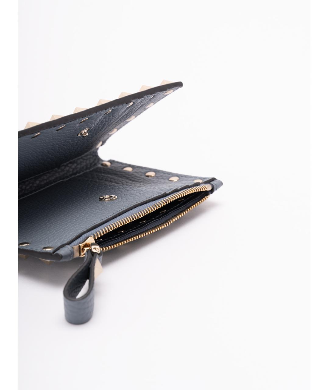 VALENTINO Серый кожаный кардхолдер, фото 4