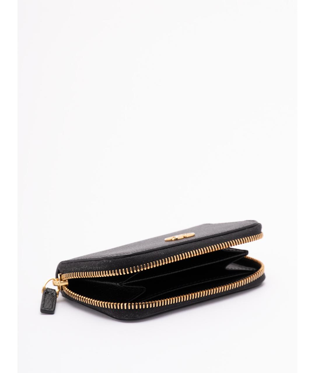 VALENTINO Черный кожаный кошелек, фото 3