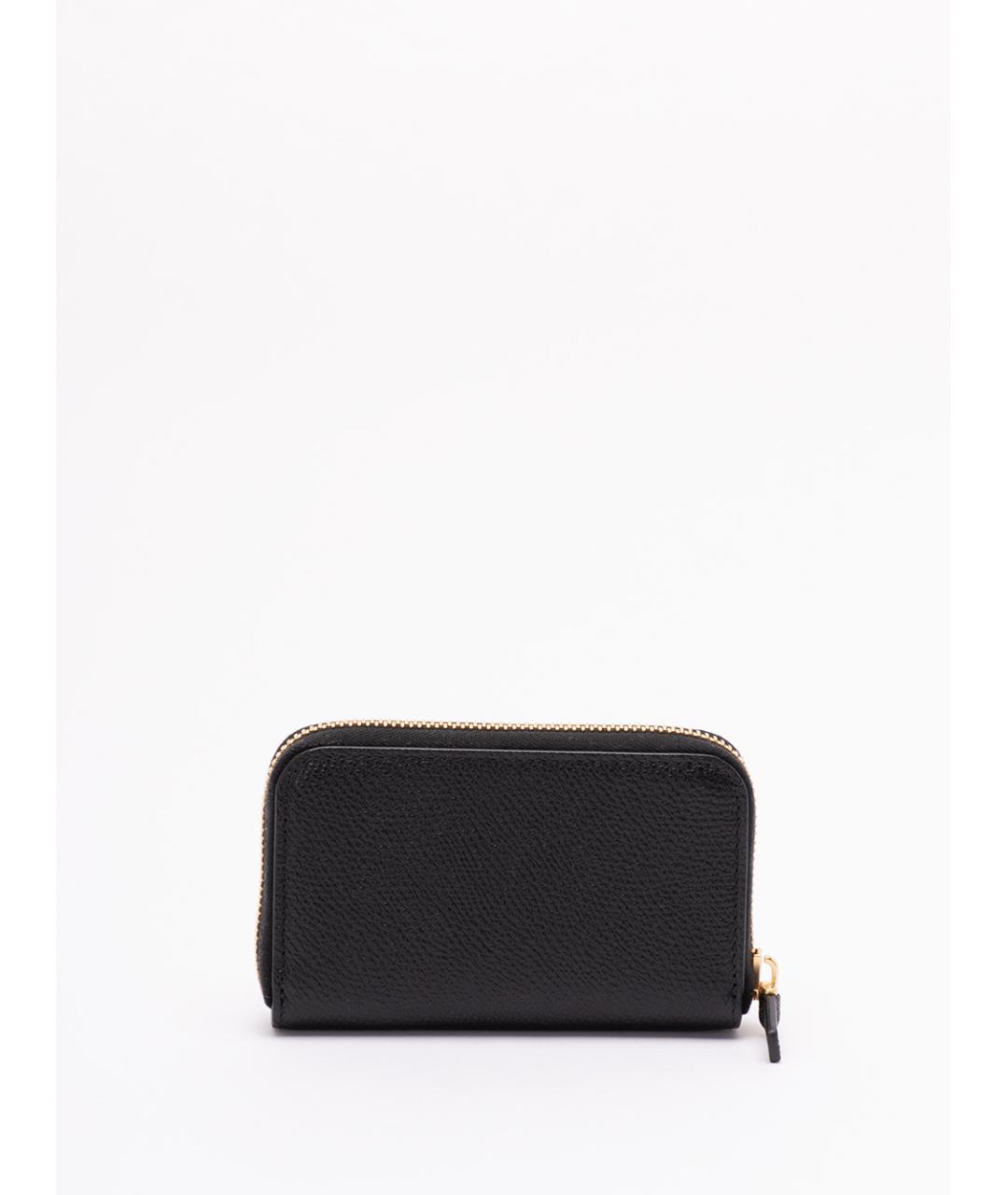 VALENTINO Черный кожаный кошелек, фото 2