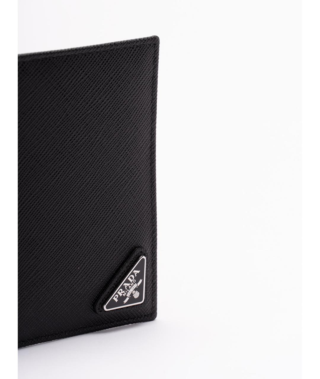 PRADA Черный кожаный кошелек, фото 4