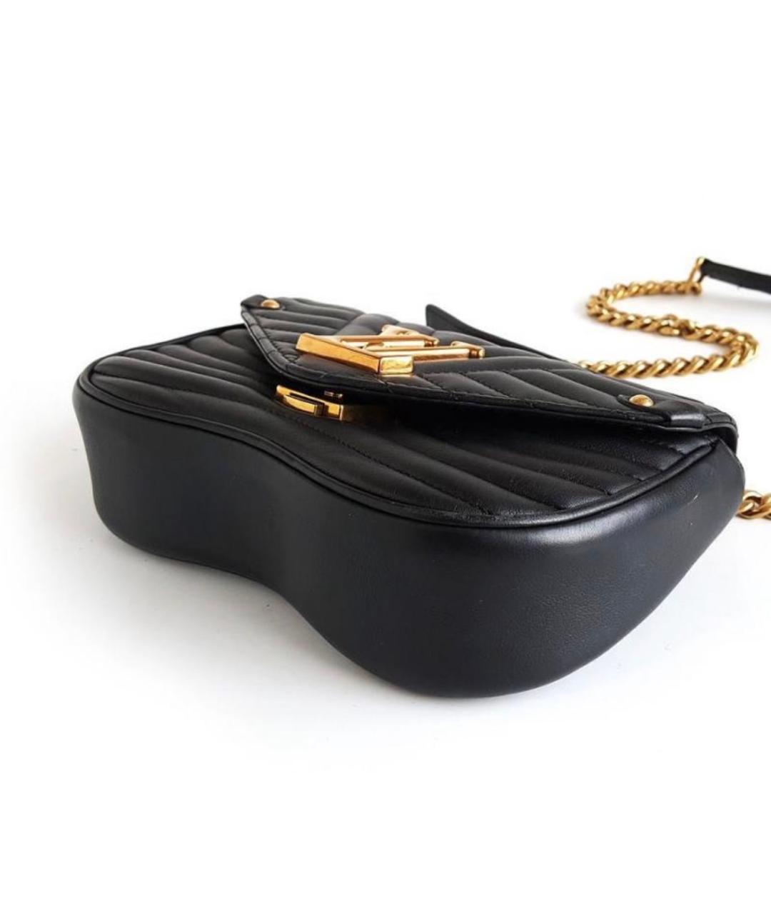 LOUIS VUITTON Черная кожаная сумка через плечо, фото 4