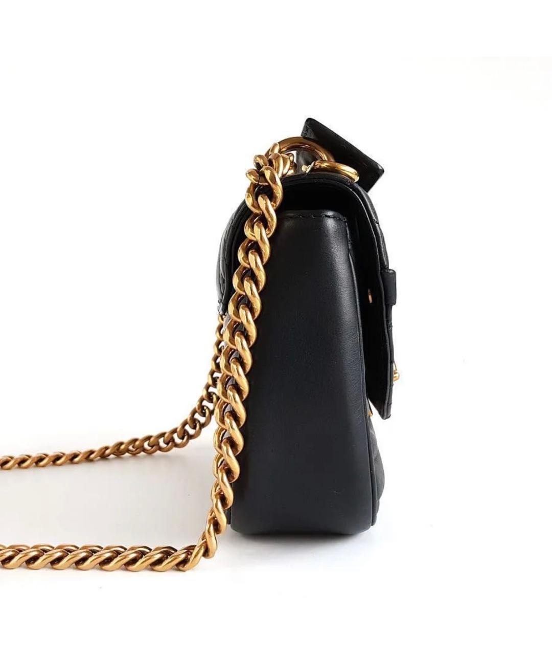 LOUIS VUITTON Черная кожаная сумка через плечо, фото 5