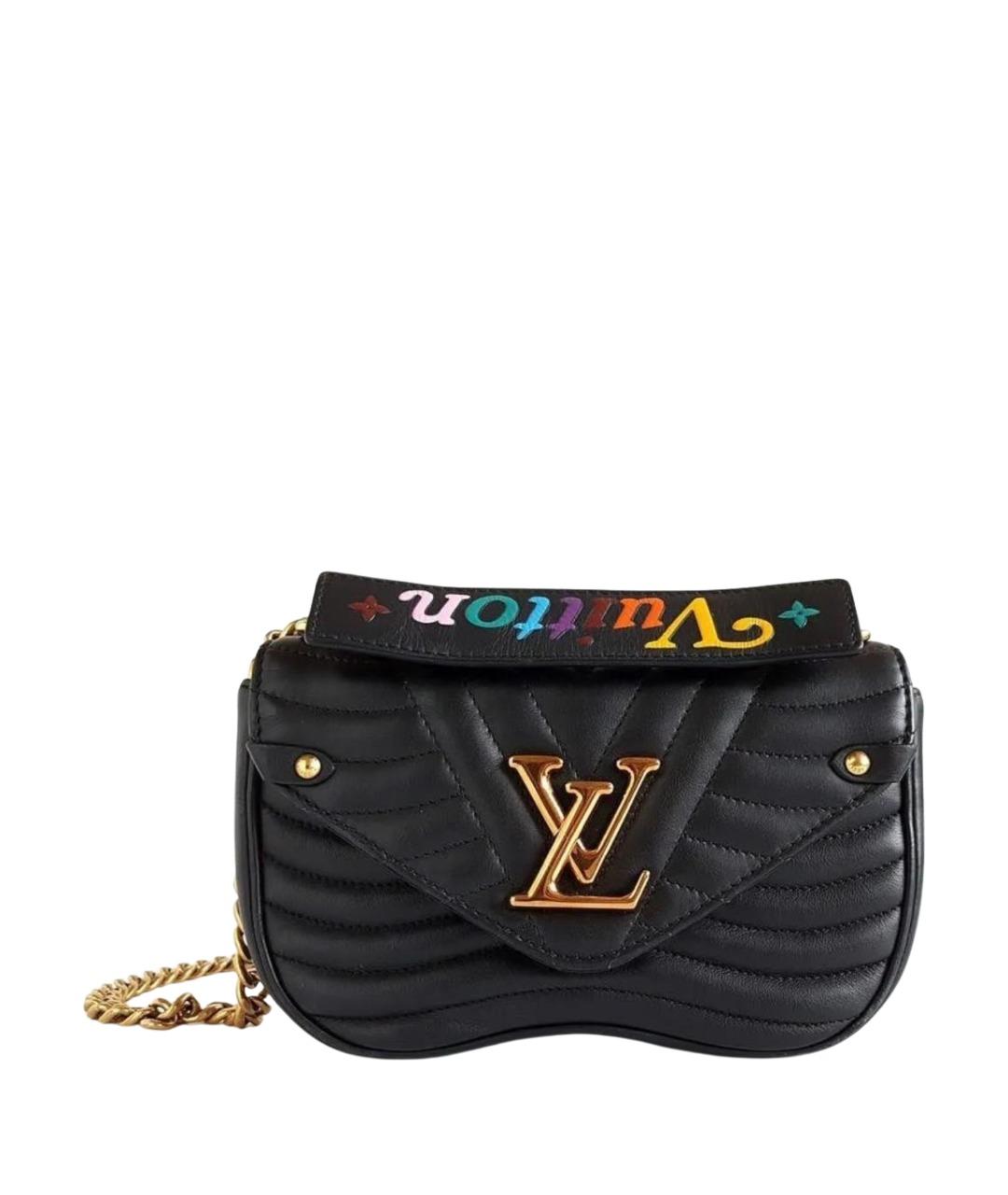 LOUIS VUITTON Черная кожаная сумка через плечо, фото 1