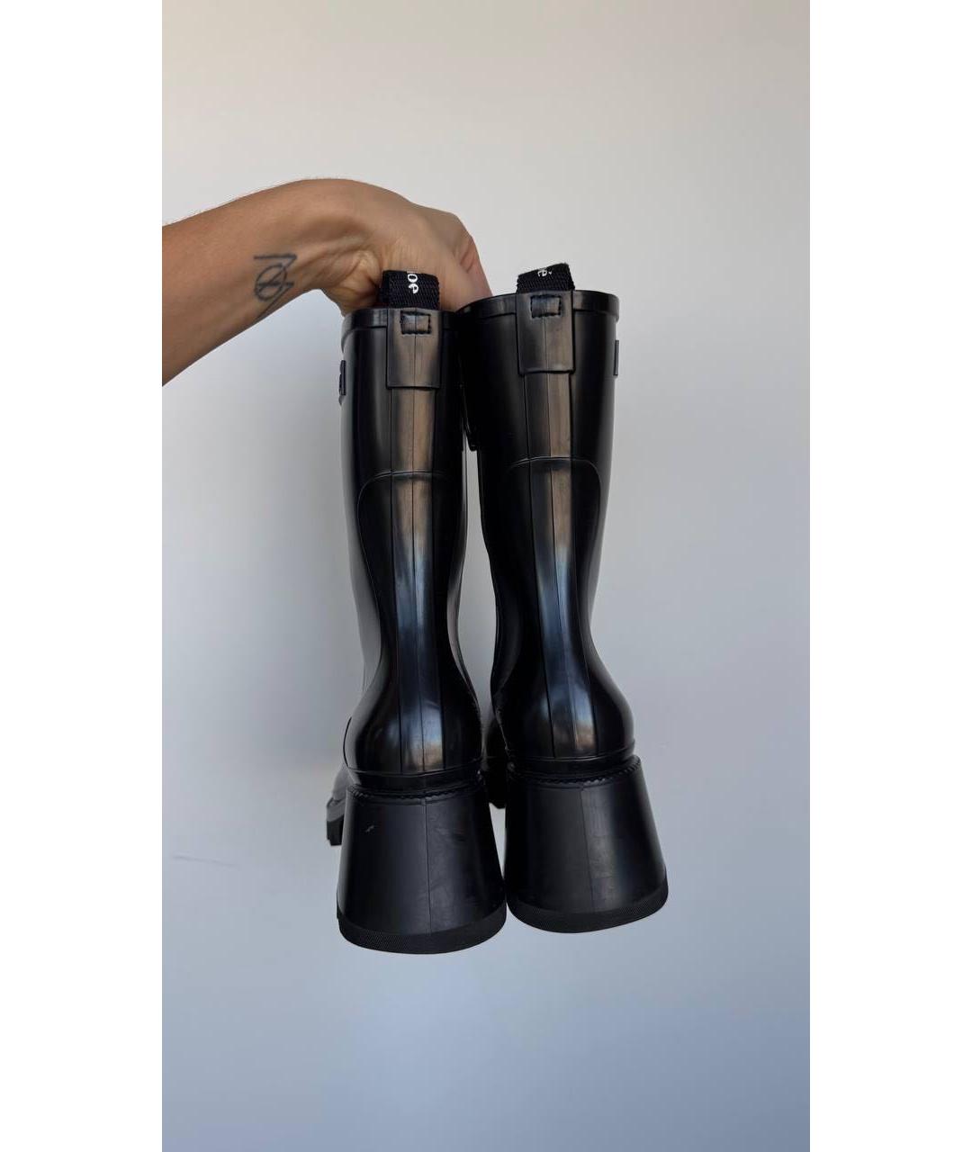 CHLOE Черные резиновые ботильоны, фото 4