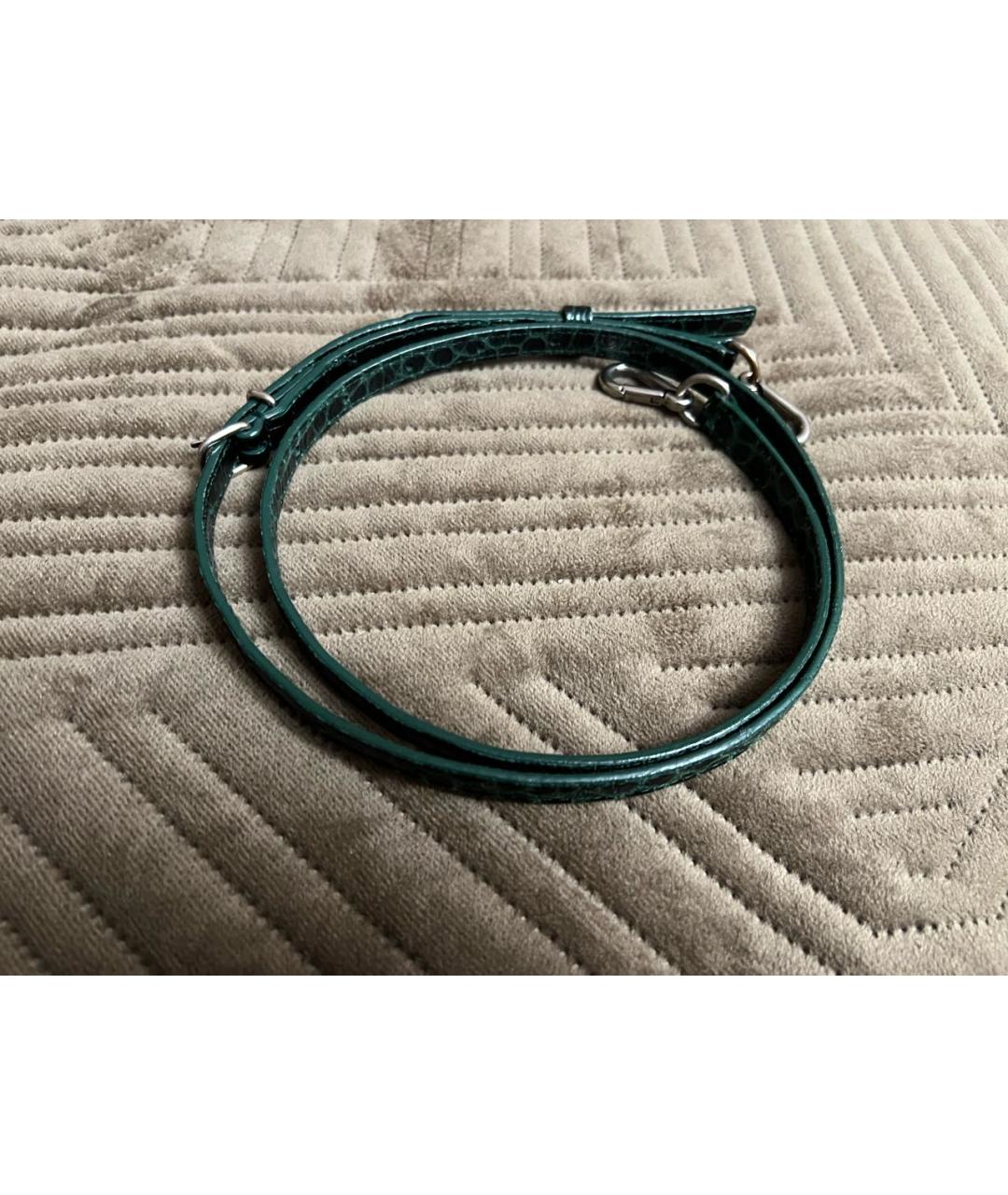 BALENCIAGA Зеленая кожаная сумка через плечо, фото 6