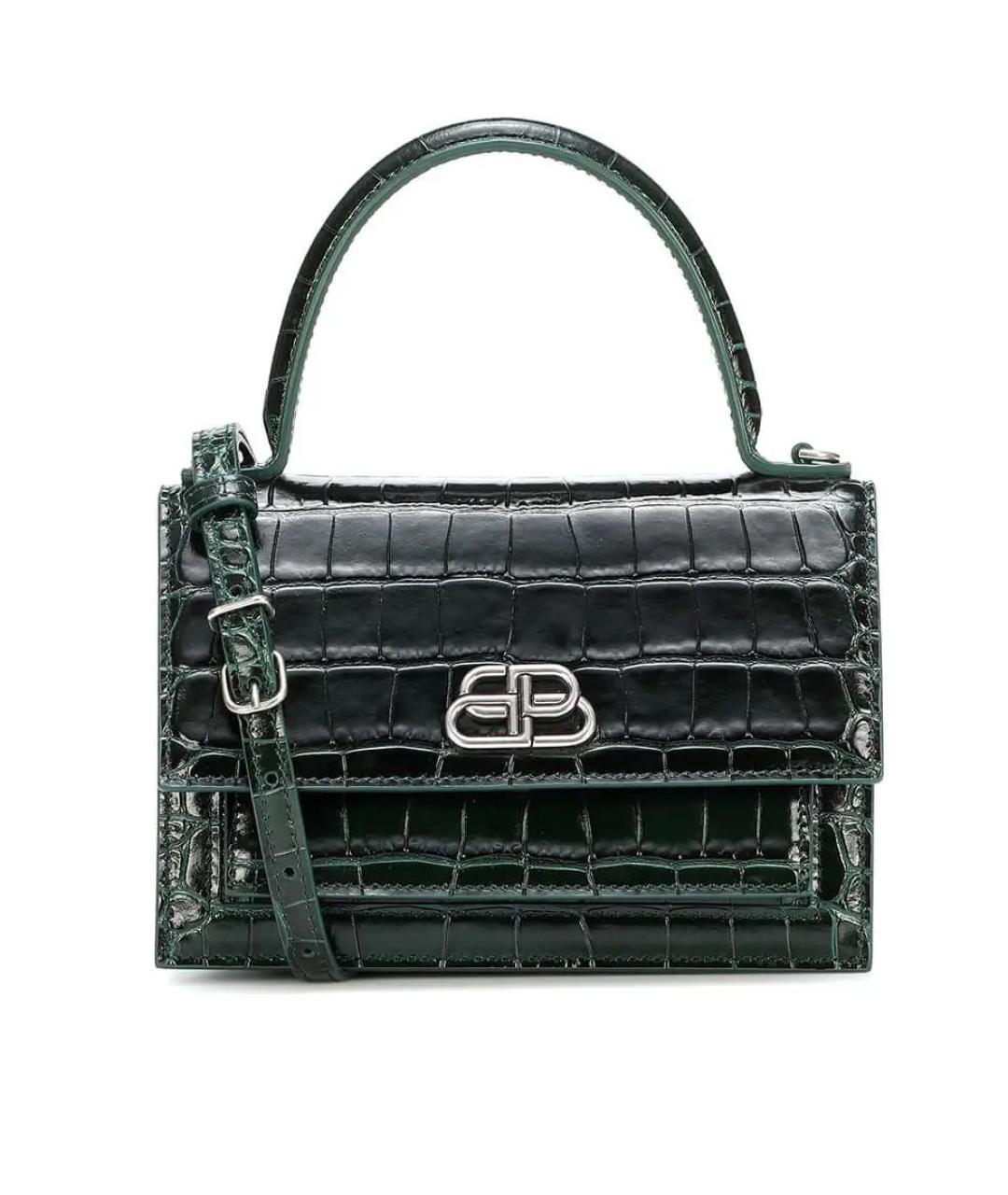 BALENCIAGA Зеленая кожаная сумка через плечо, фото 1