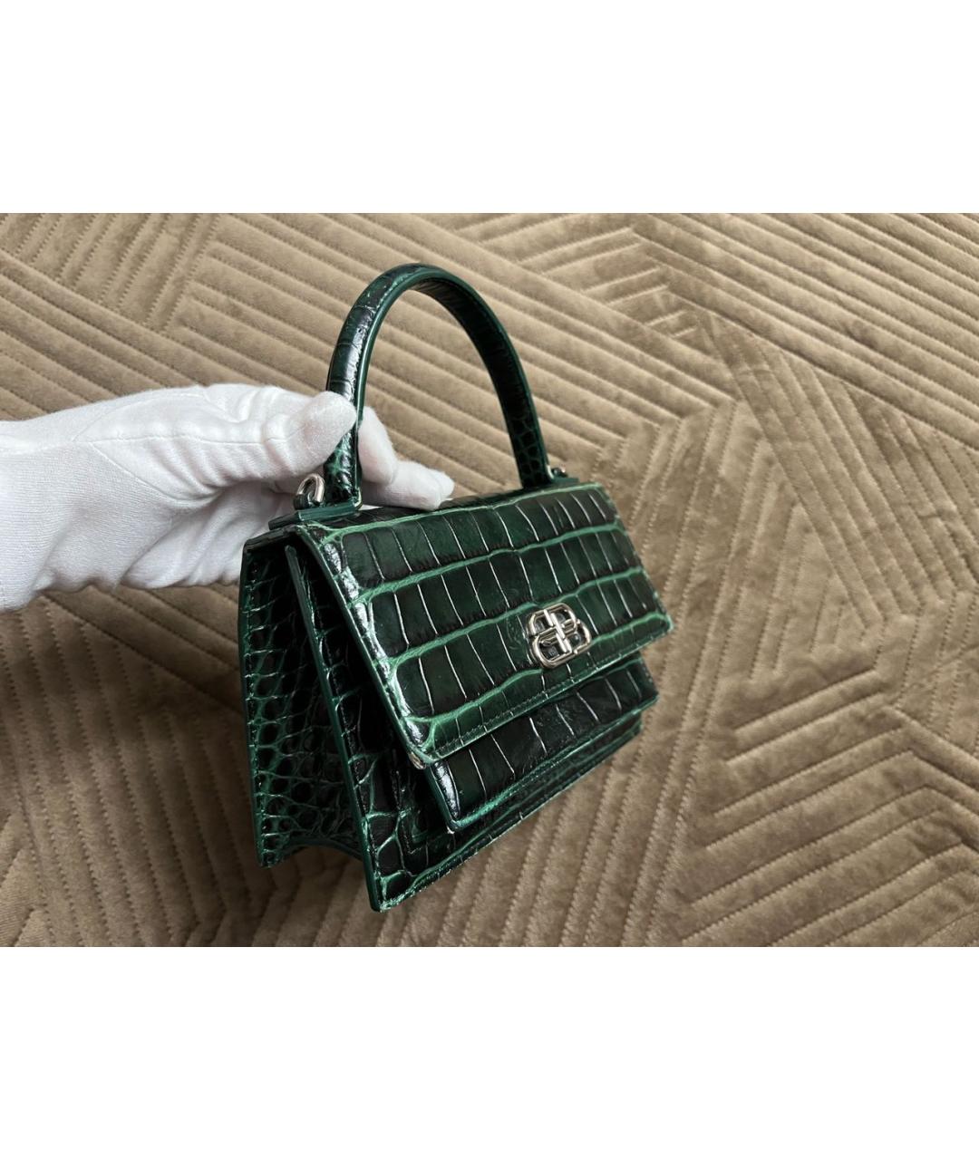 BALENCIAGA Зеленая кожаная сумка через плечо, фото 2