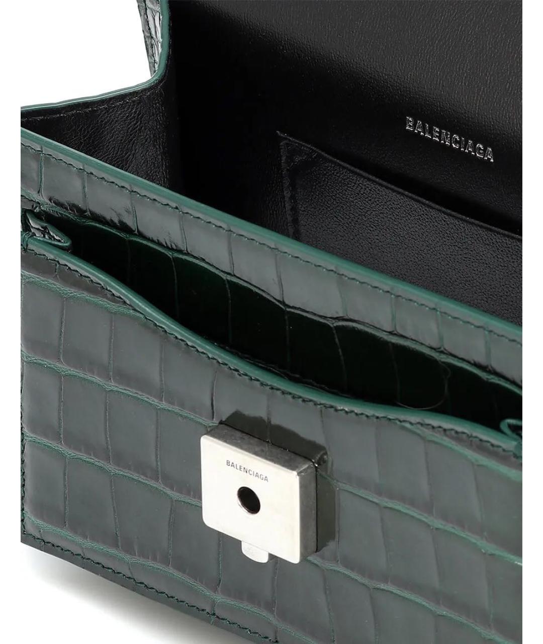 BALENCIAGA Зеленая кожаная сумка через плечо, фото 7