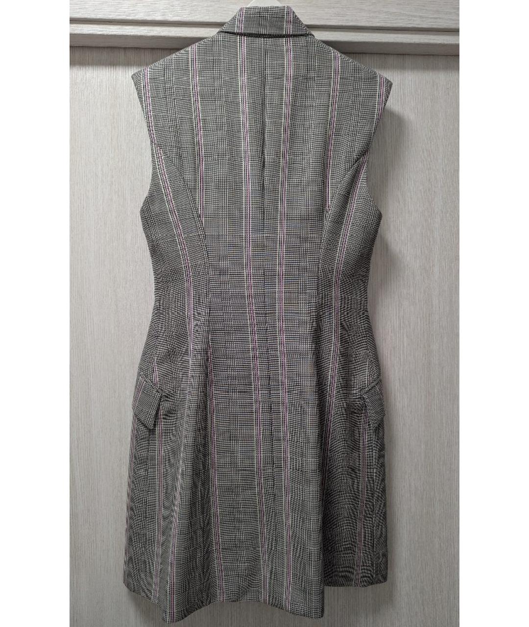 ALEXANDER MCQUEEN Серое шерстяное повседневное платье, фото 2