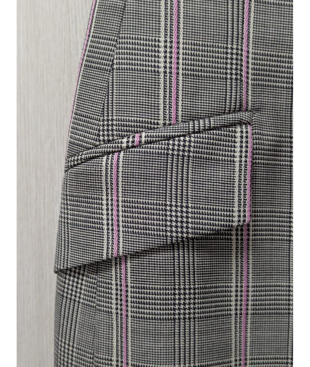 ALEXANDER MCQUEEN Серое шерстяное повседневное платье, фото 7