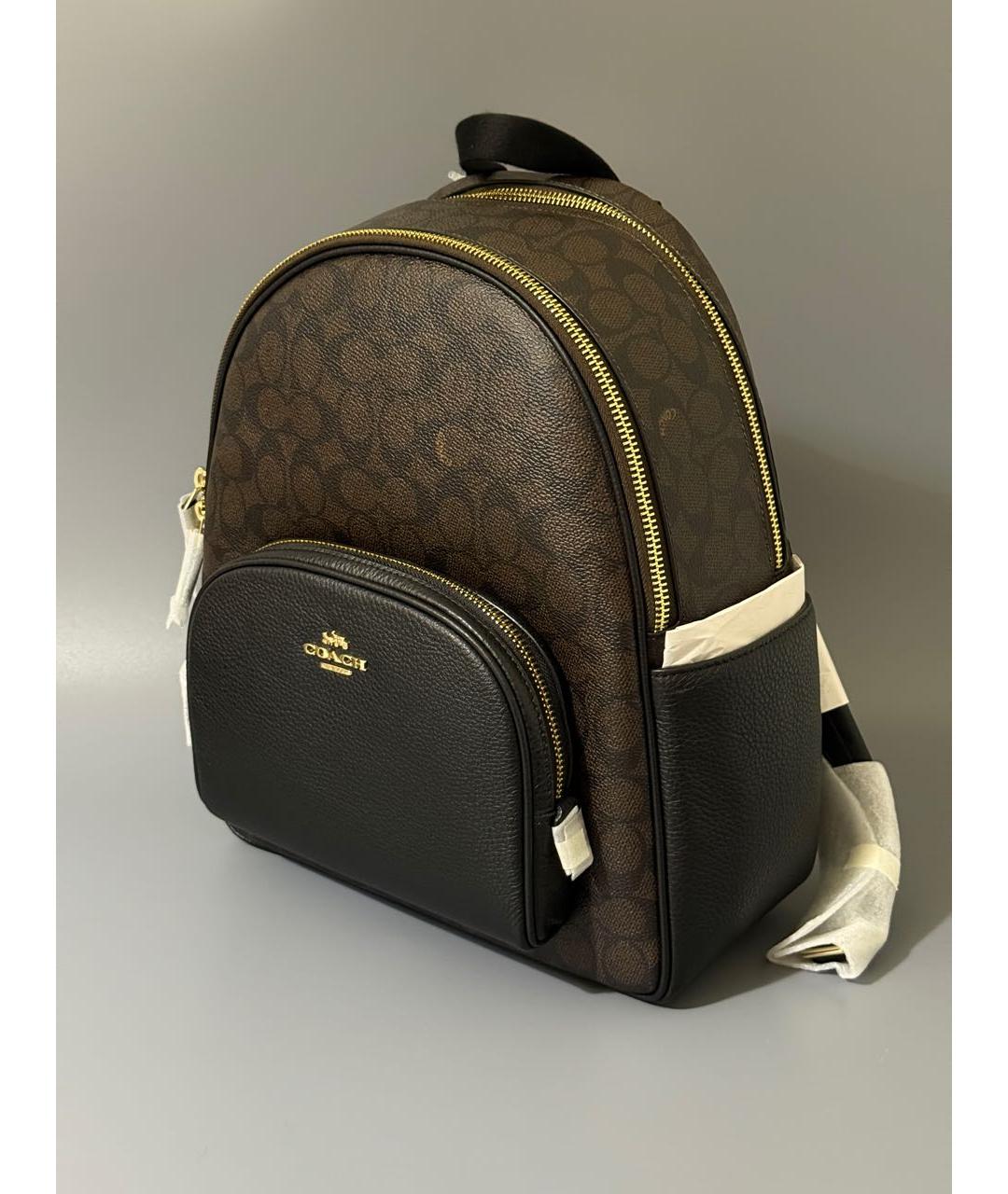 COACH Коричневый кожаный рюкзак, фото 4
