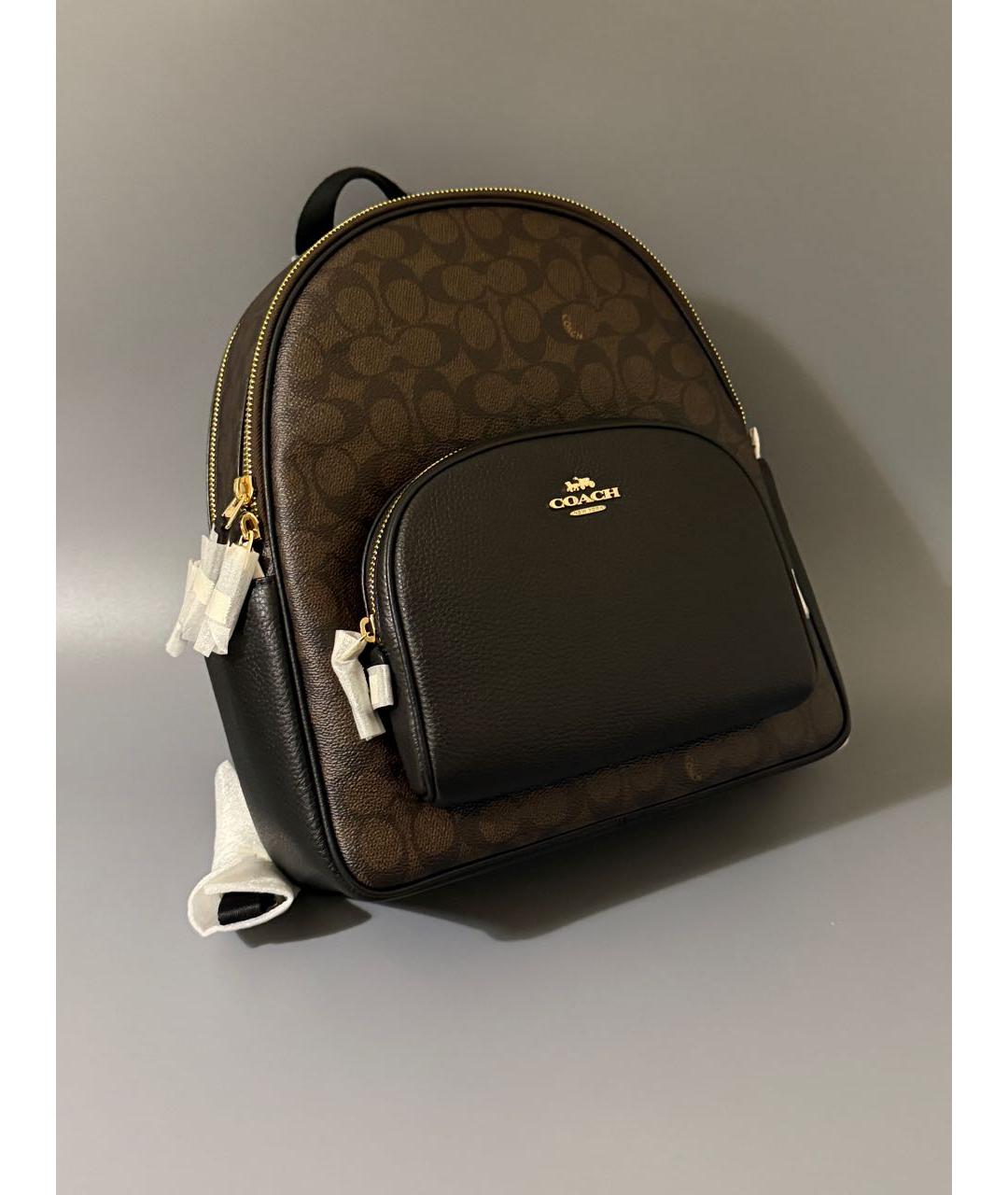 COACH Коричневый кожаный рюкзак, фото 8