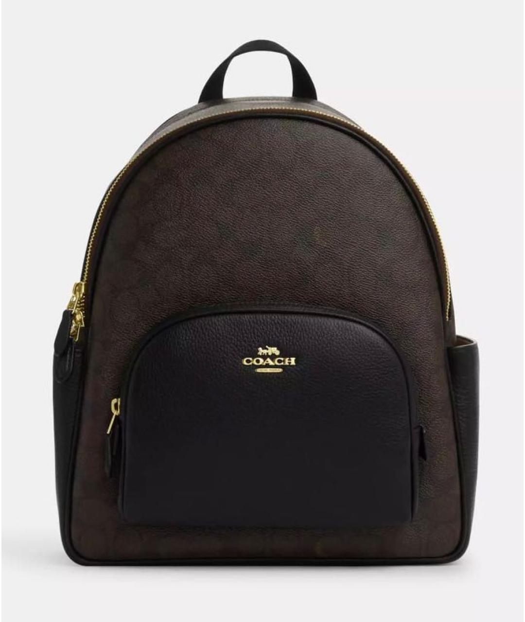 COACH Коричневый кожаный рюкзак, фото 9