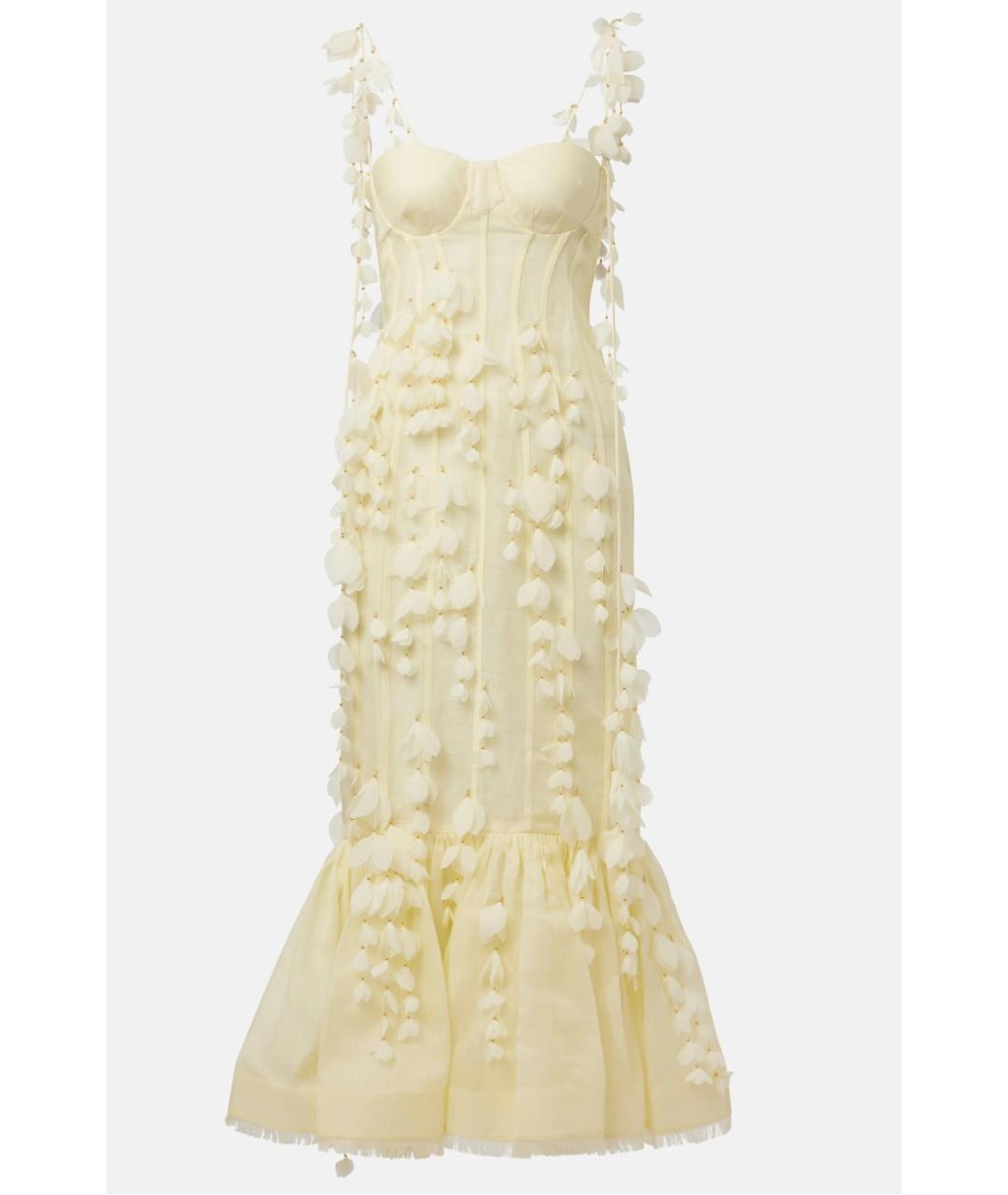 ZIMMERMANN Желтое шелковое коктейльное платье, фото 6