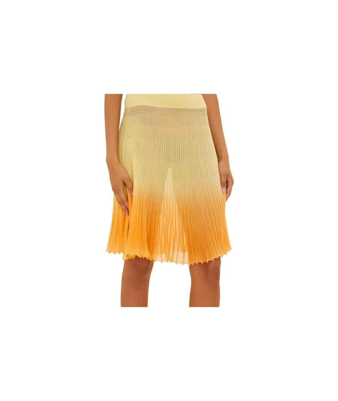 JACQUEMUS Оранжевая юбка миди, фото 4