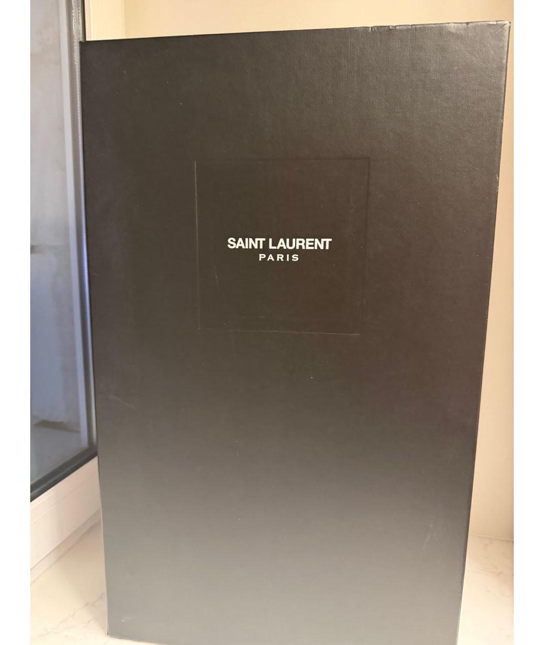 SAINT LAURENT Черные кожаные сапоги, фото 7