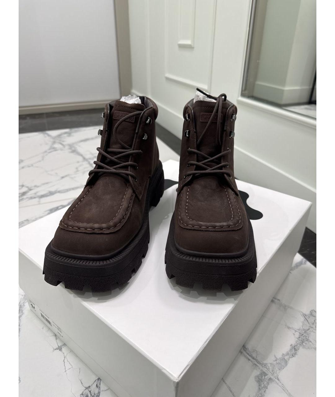 Eytys Коричневые замшевые высокие ботинки, фото 5