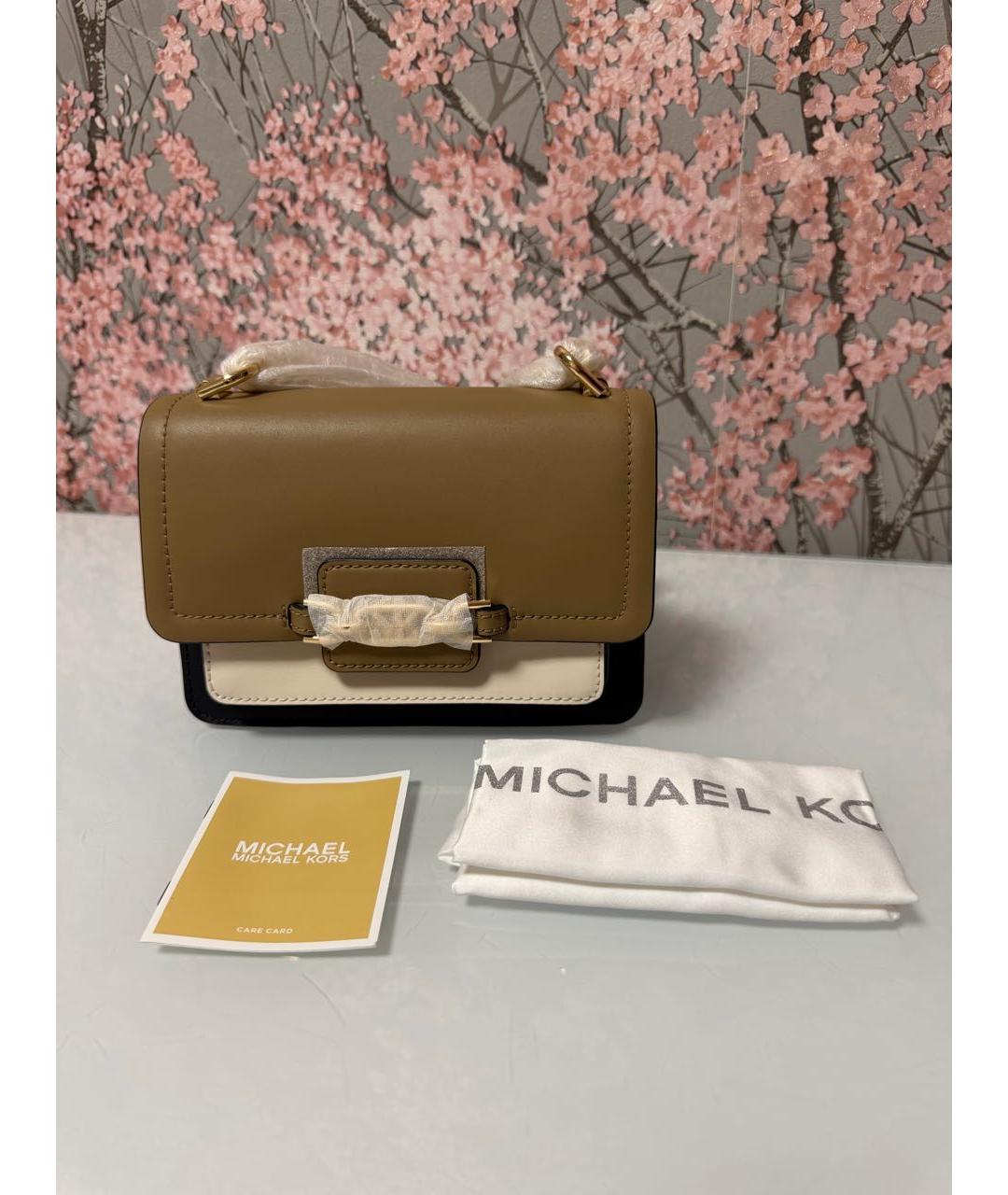 MICHAEL KORS Коричневая кожаная сумка через плечо, фото 9