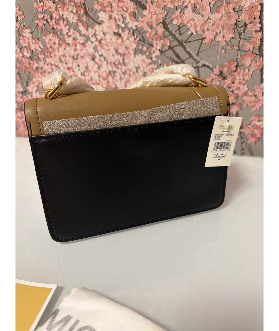 MICHAEL KORS Коричневая кожаная сумка через плечо, фото 3