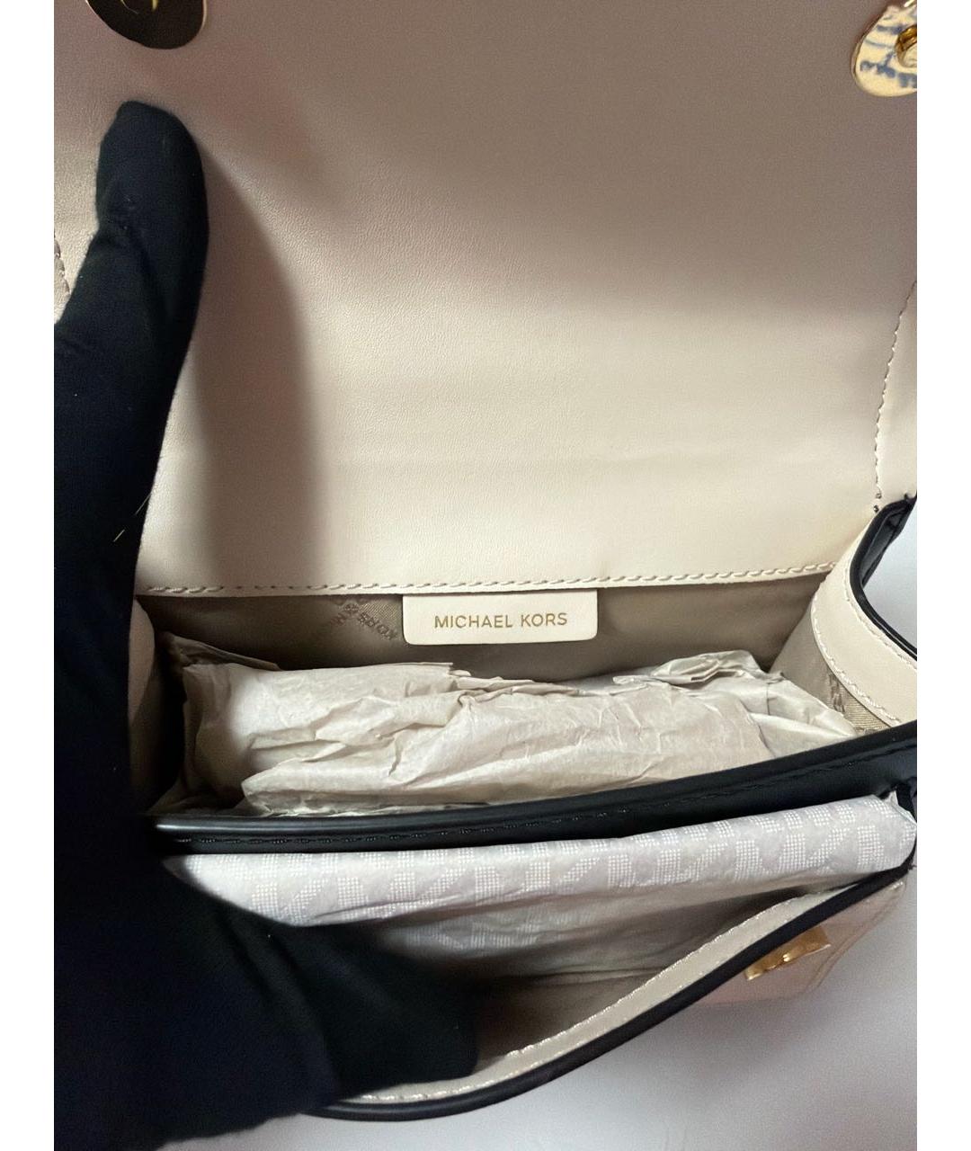 MICHAEL KORS Коричневая кожаная сумка через плечо, фото 4