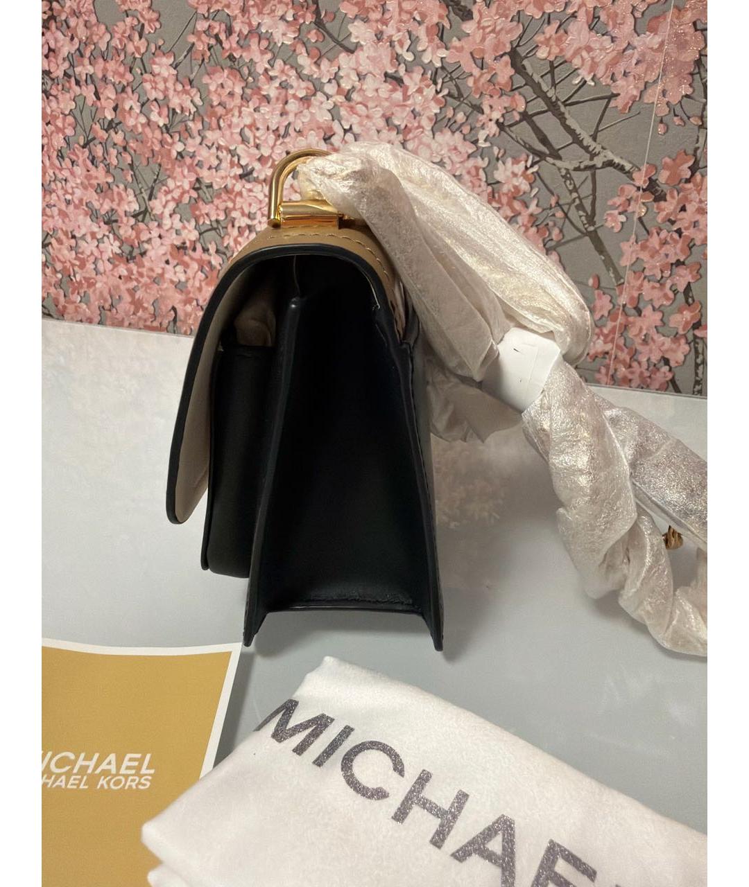 MICHAEL KORS Коричневая кожаная сумка через плечо, фото 2