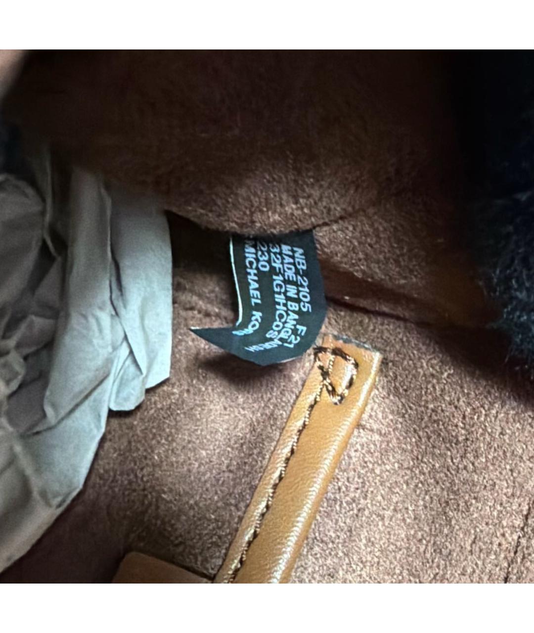 MICHAEL KORS Горчичная кожаная сумка через плечо, фото 7