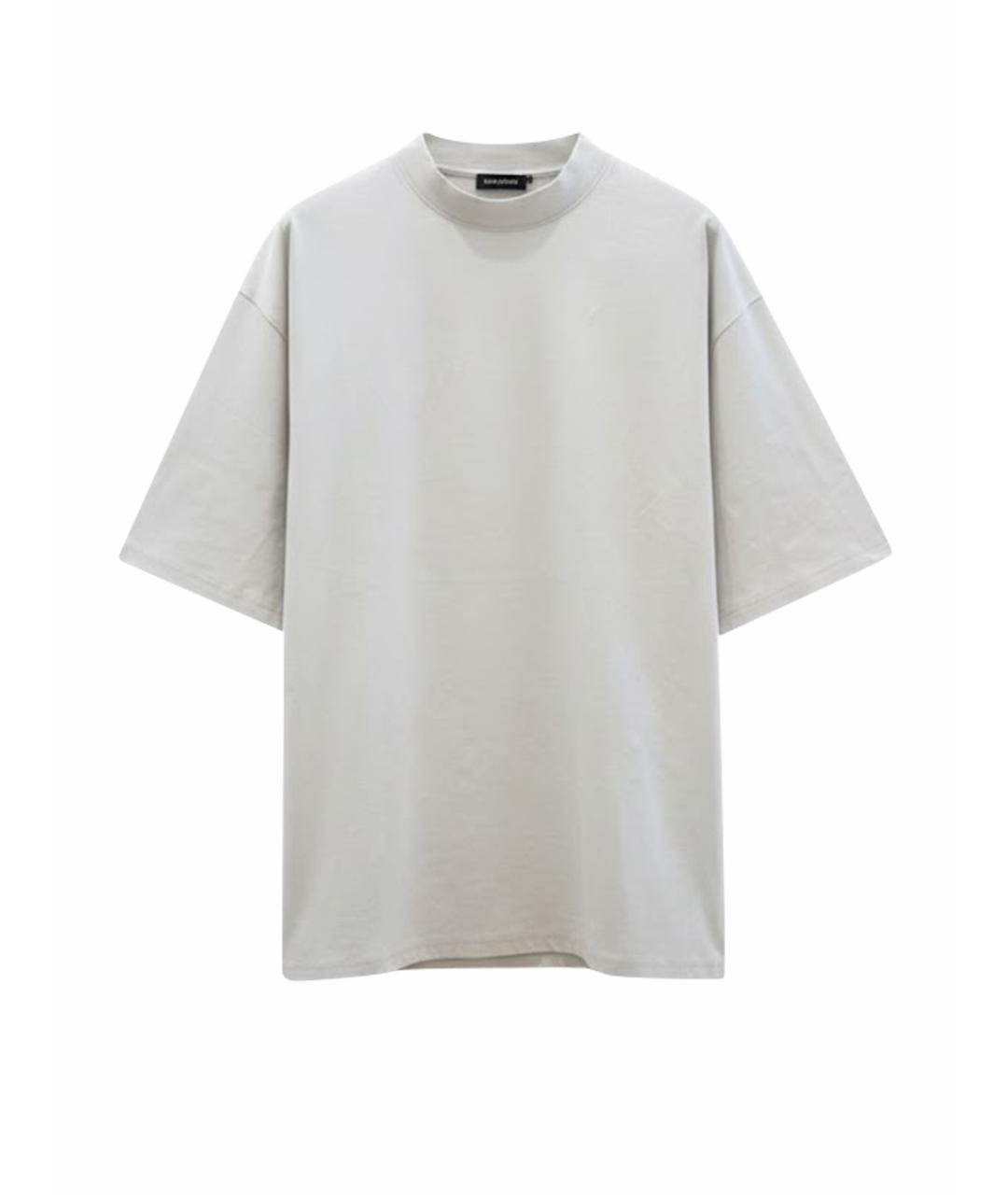 BALENCIAGA Серая хлопковая футболка, фото 1