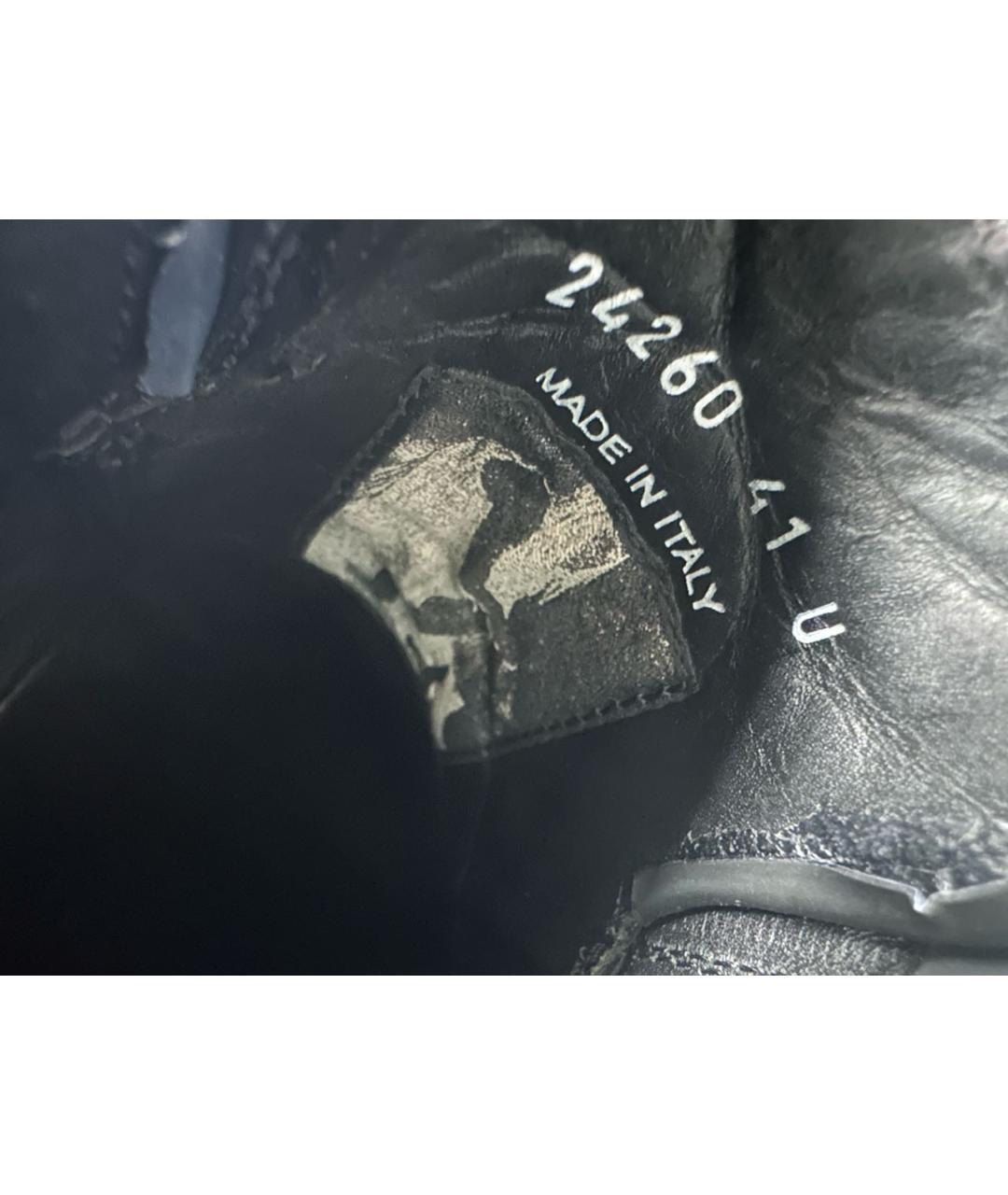 RICK OWENS Черные резиновые низкие кроссовки / кеды, фото 6