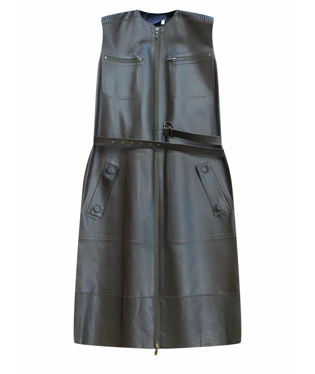 LANVIN Коричневый кожаный жилет, фото 1