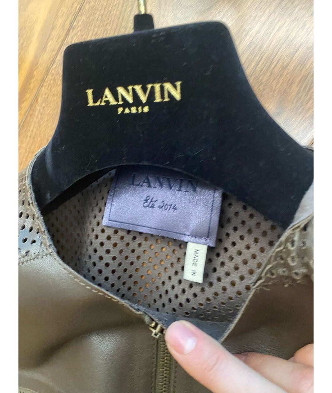LANVIN Коричневый кожаный жилет, фото 4