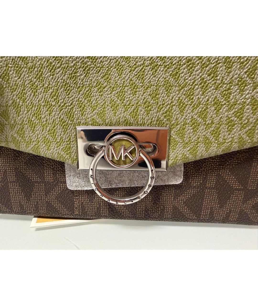 MICHAEL KORS Зеленая сумка через плечо из искусственной кожи, фото 5