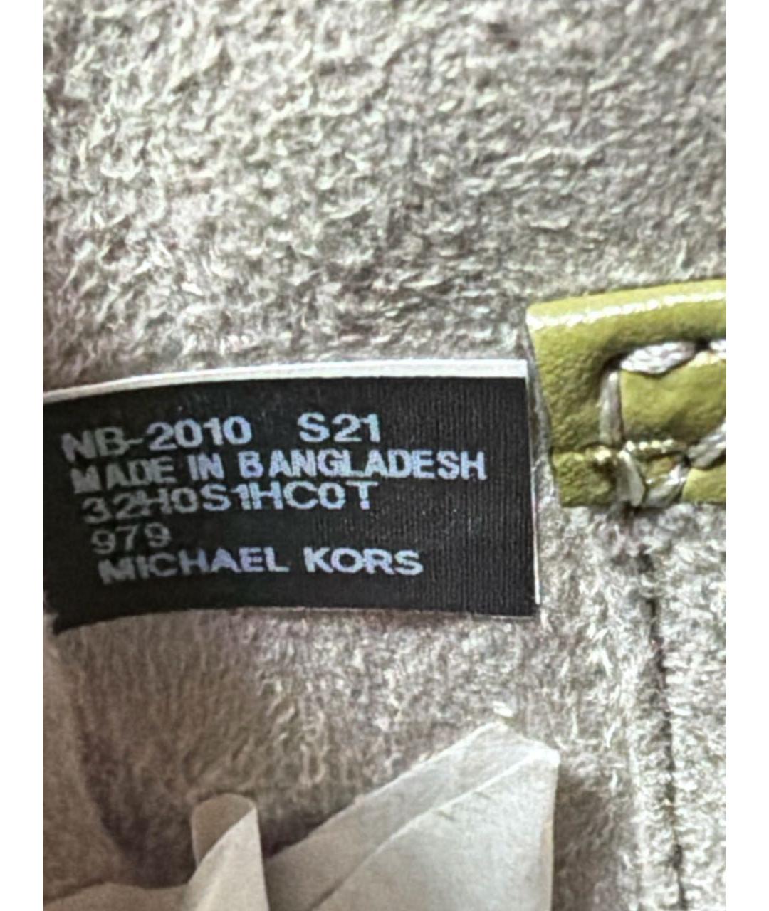 MICHAEL KORS Зеленая сумка через плечо из искусственной кожи, фото 6