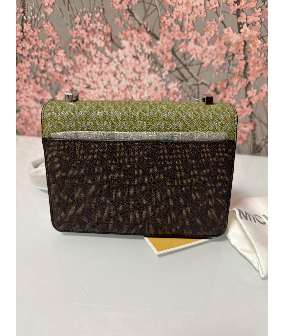 MICHAEL KORS Зеленая сумка через плечо из искусственной кожи, фото 3