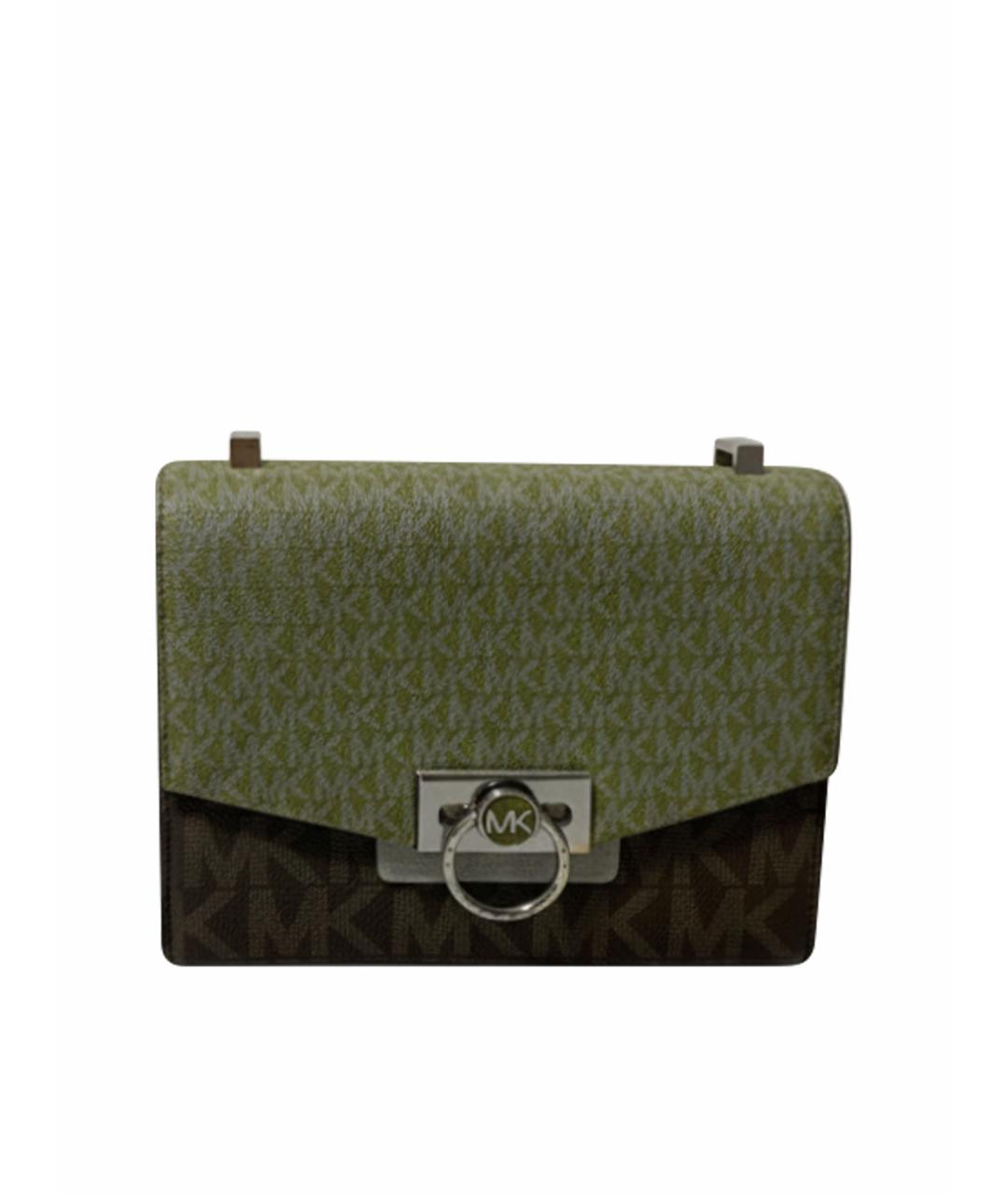 MICHAEL KORS Зеленая сумка через плечо из искусственной кожи, фото 9