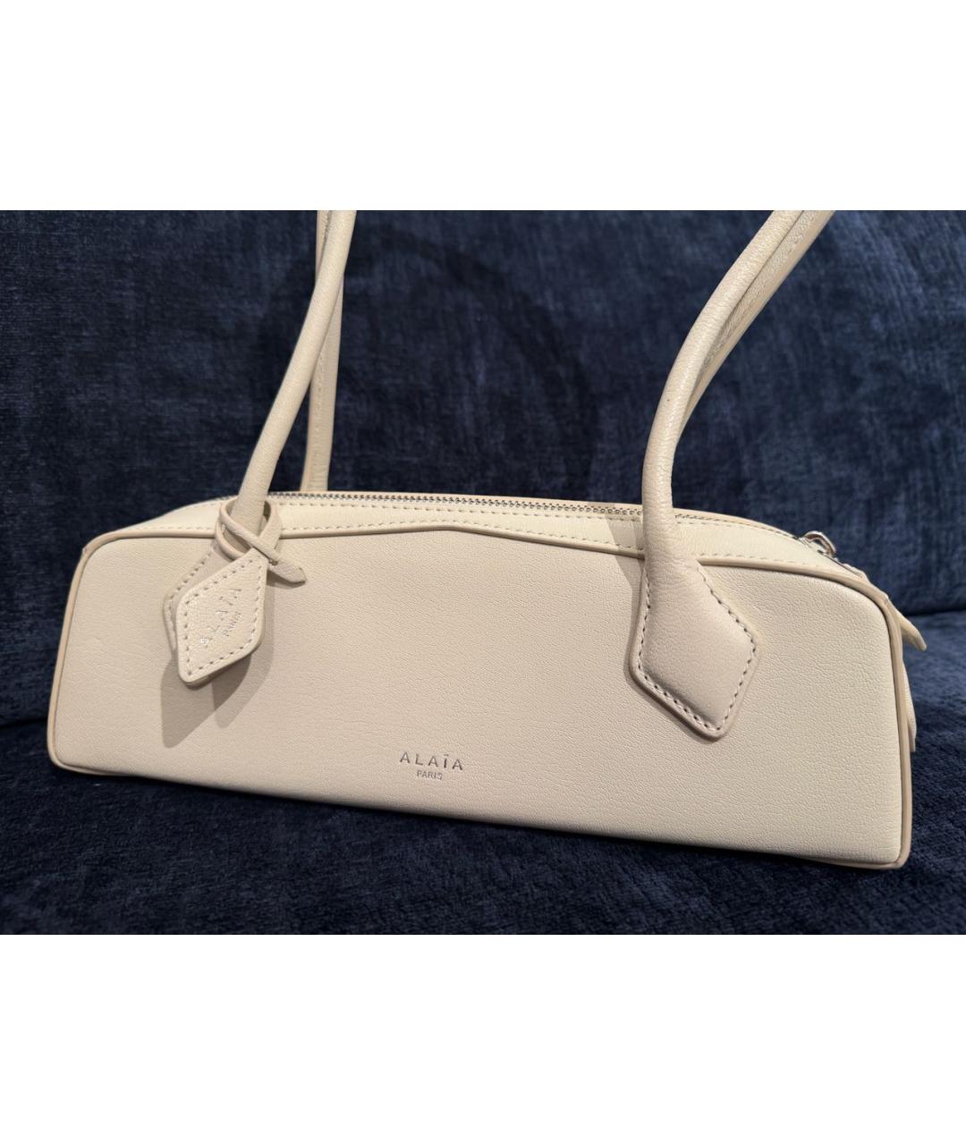 ALAIA Белая кожаная сумка тоут, фото 2