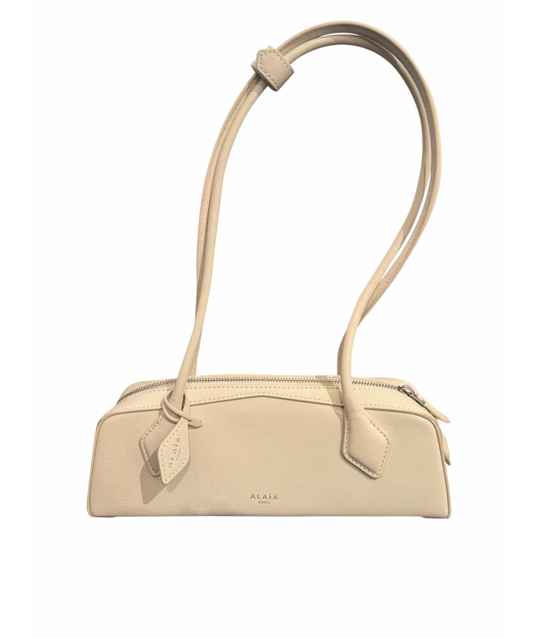 ALAIA Белая кожаная сумка тоут, фото 1