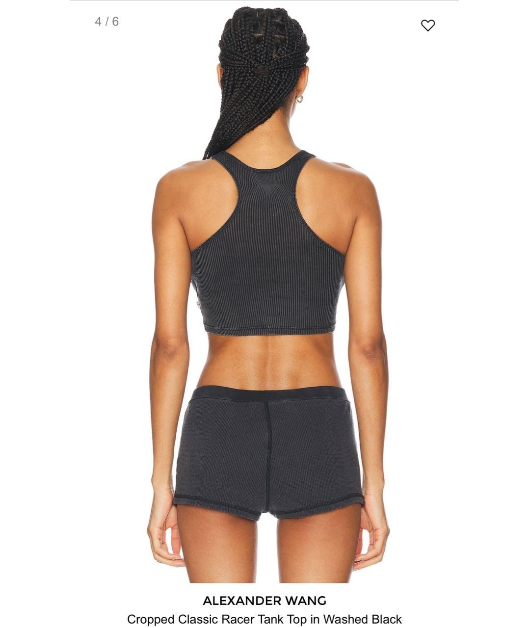 ALEXANDER WANG Серая хлопковая майка, фото 8