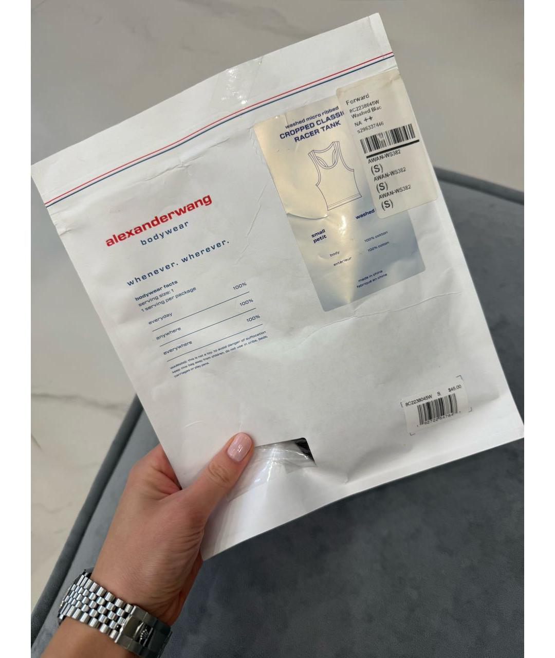 ALEXANDER WANG Серая хлопковая майка, фото 4