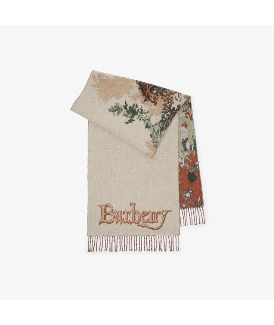 BURBERRY Бежевый кашемировый платок, фото 4