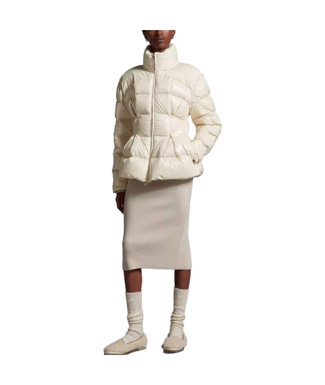 MONCLER Белый пуховик, фото 3