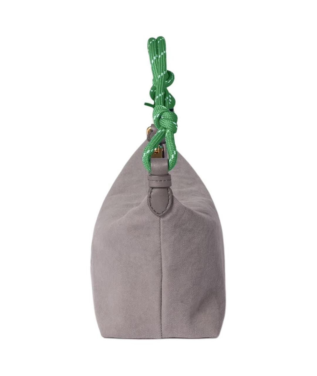MIU MIU Серая тканевая сумка через плечо, фото 4