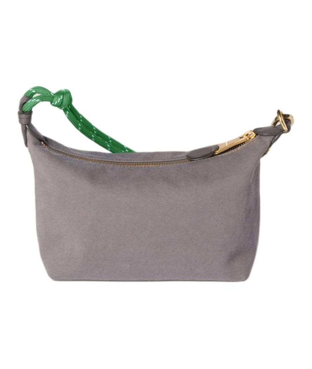 MIU MIU Серая тканевая сумка через плечо, фото 3