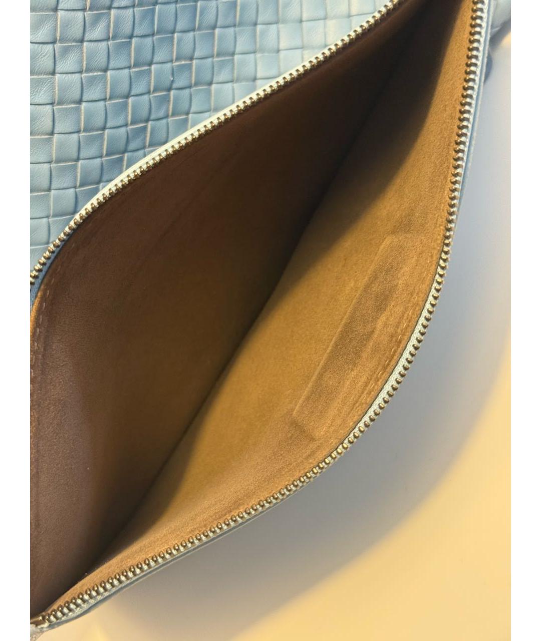 BOTTEGA VENETA Голубая кожаная сумка тоут, фото 3