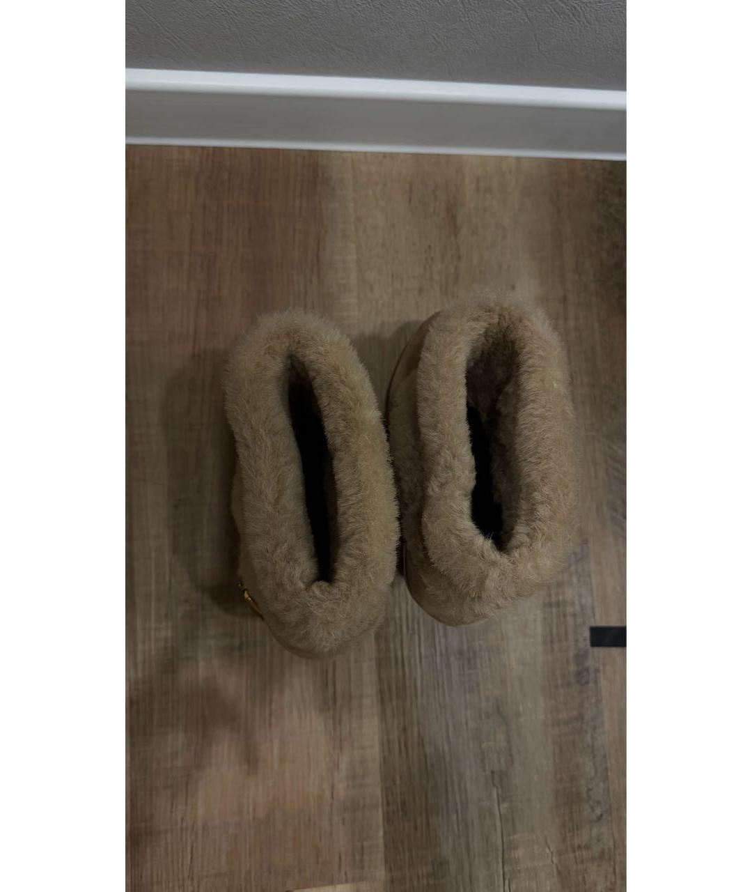 GIAN MARCO LORENZI Бежевые замшевые ботильоны, фото 3